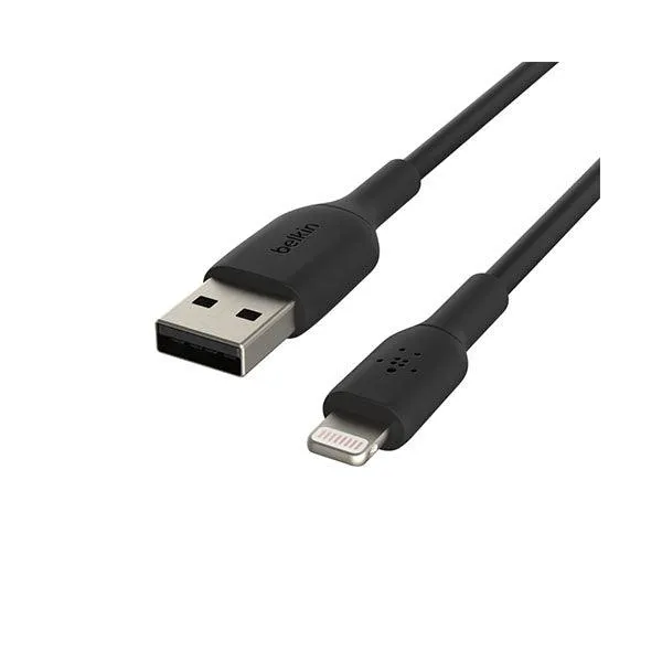 Belkin Pvc A-Lightning Cable 1M - Black (CAA001bt1MBK)-T01C
