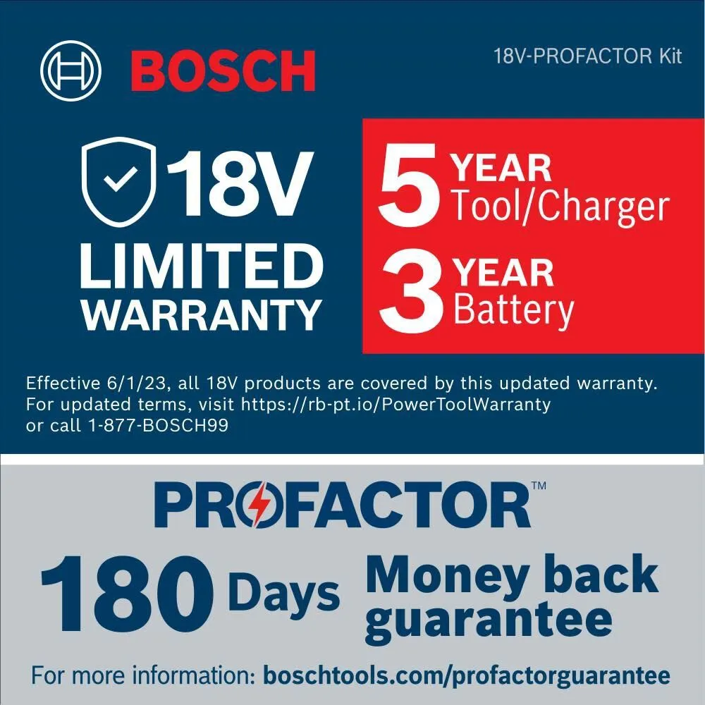 Bosch GDX18V-1800B12 18V Two-In-One 1/4" and 1/2" Bit/Socket Impact Driver/Wrench Kit with 2 Ah Standard Power Battery