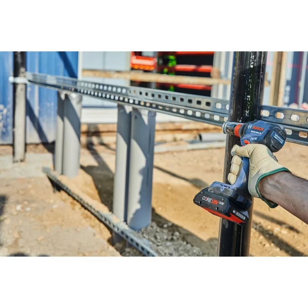 Bosch GDX18V-1860CB25 18V Connected-Ready Two-In-One 1/4" and 1/2" Bit/Socket Impact Driver/Wrench Kit with (2) CORE18V 4.0 Ah Compact Batteries and (1) Connectivity Module