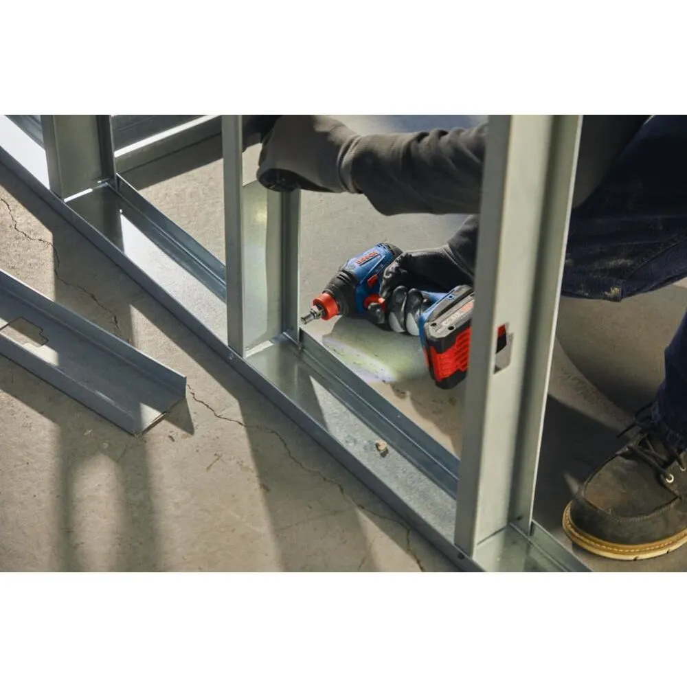 Bosch GDX18V-1860CB25 18V Connected-Ready Two-In-One 1/4" and 1/2" Bit/Socket Impact Driver/Wrench Kit with (2) CORE18V 4.0 Ah Compact Batteries and (1) Connectivity Module