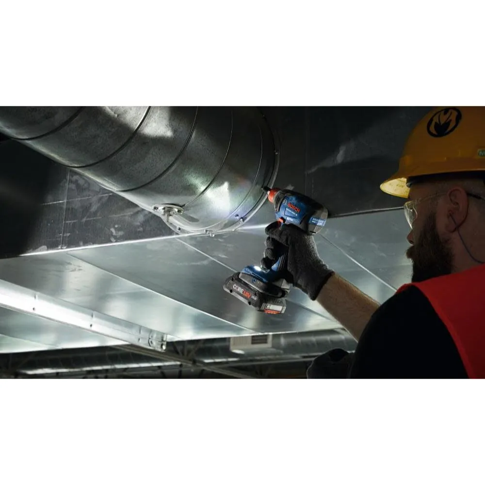 Bosch GDX18V-1860CB25 18V Connected-Ready Two-In-One 1/4" and 1/2" Bit/Socket Impact Driver/Wrench Kit with (2) CORE18V 4.0 Ah Compact Batteries and (1) Connectivity Module