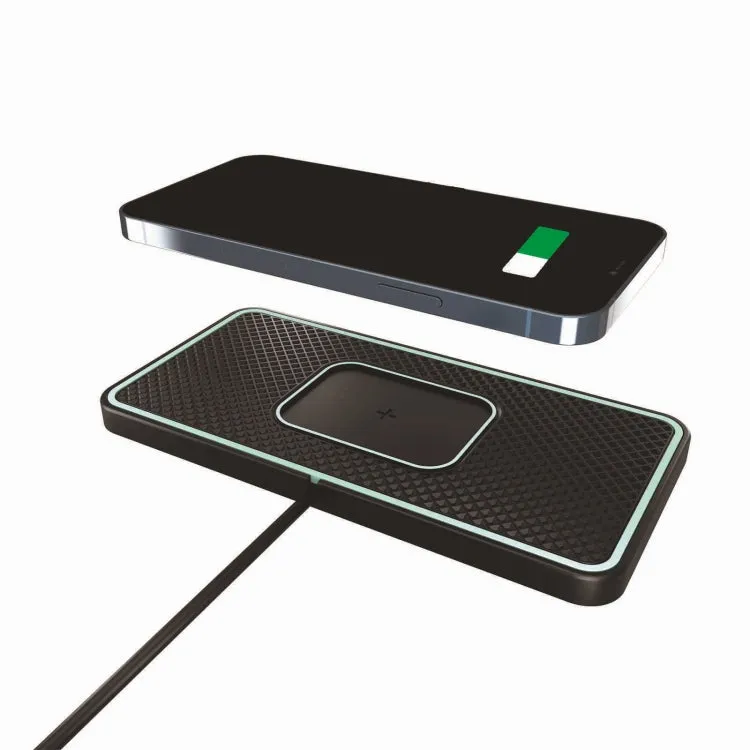 C1-PRO 2 In 1 Car Wireless Charging Anti-Slip Pad With Luminous For AirPods / iPhone