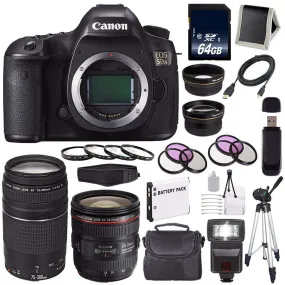 Canon EOS 5DS DSLR Camera (International Model) 0581C002   Canon EF 24-70mm f/4L is USM Lens   Canon EF 75-300 III Pro Bundle