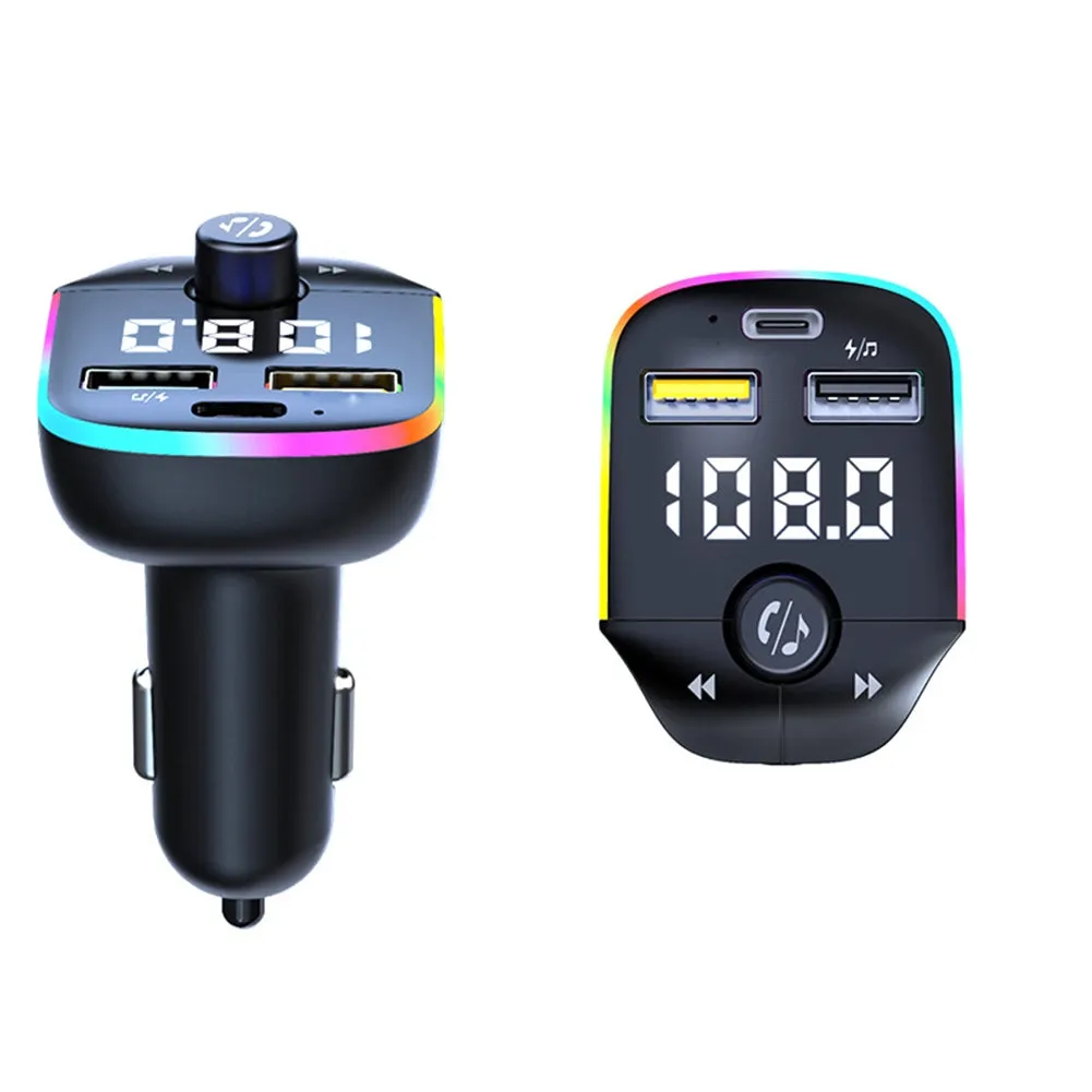 Car Fm Transmitter Bluetooth-compatible Handsfree Calling