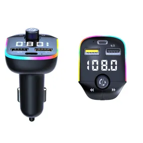 Car Fm Transmitter Bluetooth-compatible Handsfree Calling