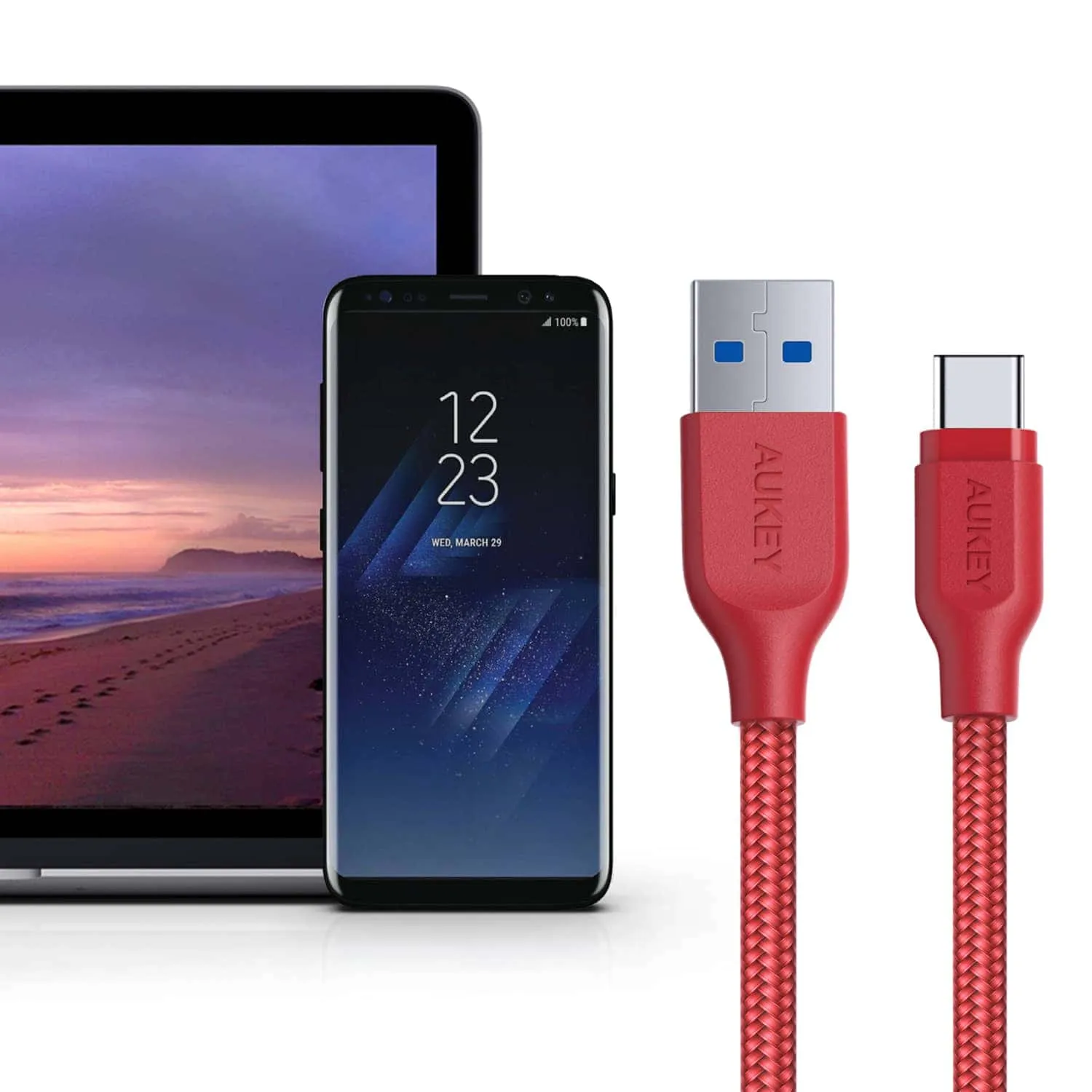 CB-AC1 Braided Nylon USB 3.1 USB A To USB C Cable 1.2 meter