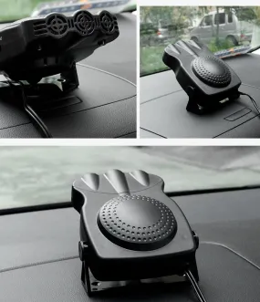 Color: Black - Electric Car 12V Heater with Warm and Cold Wind
