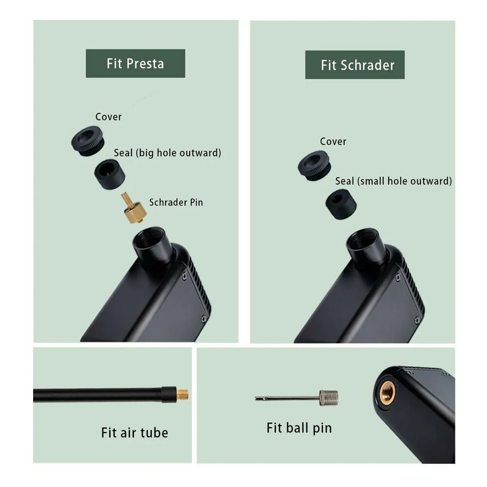 CYCLAMI Mini Electric Air Pump Portable Bicycle Cordless Inflator Presta Schrader Valve Outdoor Road MTB Bike Accessories