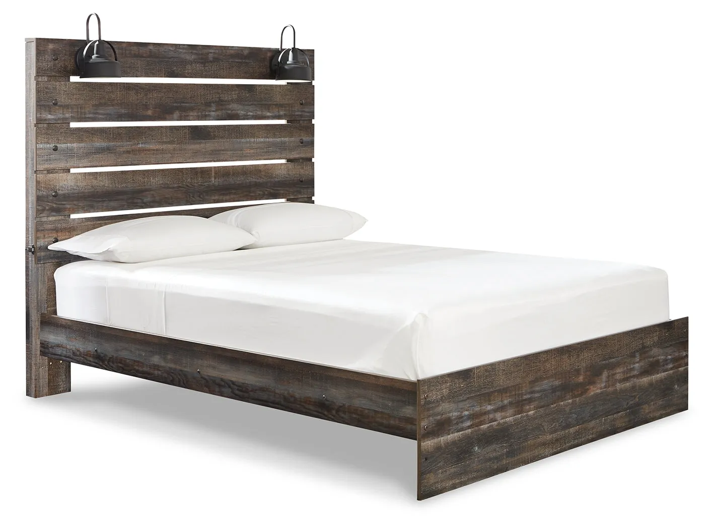 Drystan Queen Panel Bed with Mirrored Dresser, Chest and Nightstand in Multi