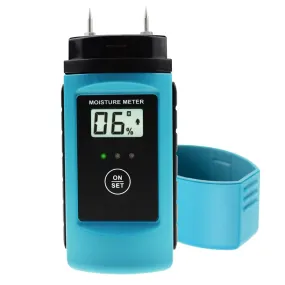 E04-015 Digital Wood & Building Material Moisture Meter Tester w/ LED Indicator, Sawn Timber Cardboard Paper Mortar Concrete Plaster Environment Temperature, for Woodworking Woodworker Handcrafter