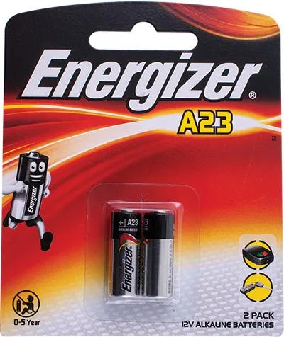 ENERGIZER 12V ALKALINE BATTERY 2 PACK: A23 (MOQ 20)