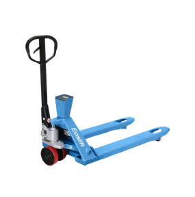 EOSLIFT Industrial Grade Manual Scale Pallet Jack 4,400 lbs 27 in x 45 in German Seal System with Polyurethane Wheels - E20M