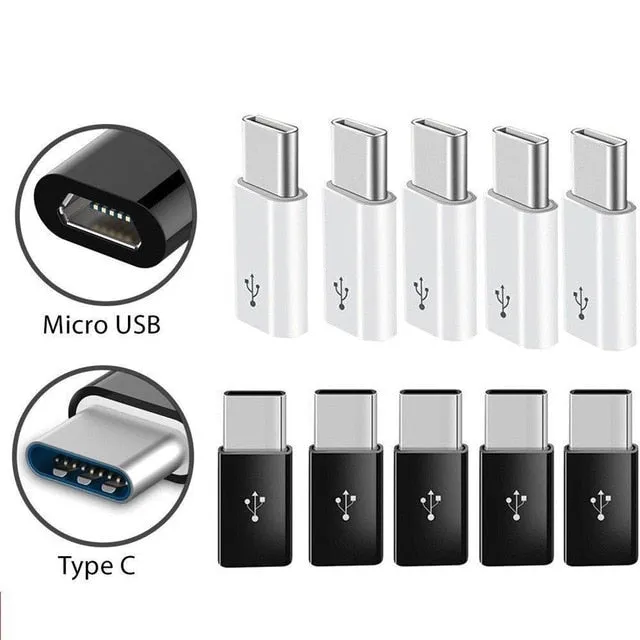Etmakit 10 Pcs USB 3.1 USB-C Type C Male to Micro USB Female Adapter Converter NK-Shopping