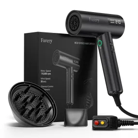 FARERY Ionic Hair Dryer with Diffuser, 1400W