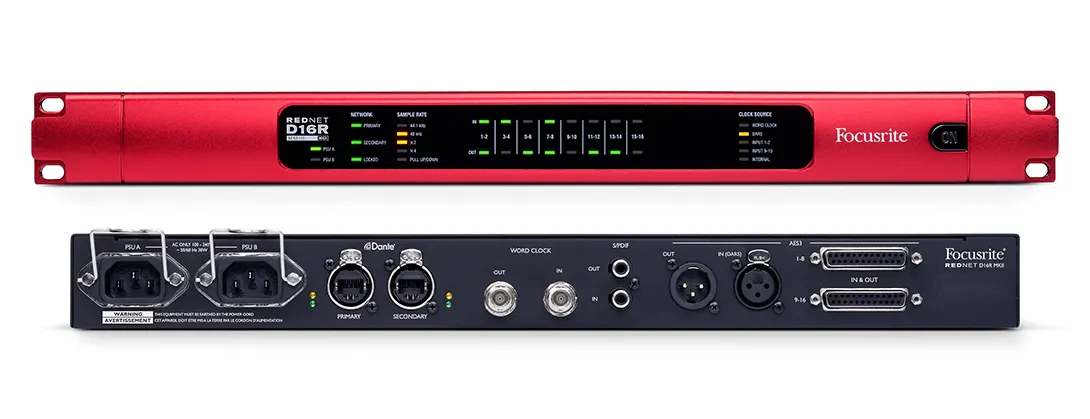 Focusrite RedNet D16R MkII - 16x16 AES3 I/O With Independent Level Control