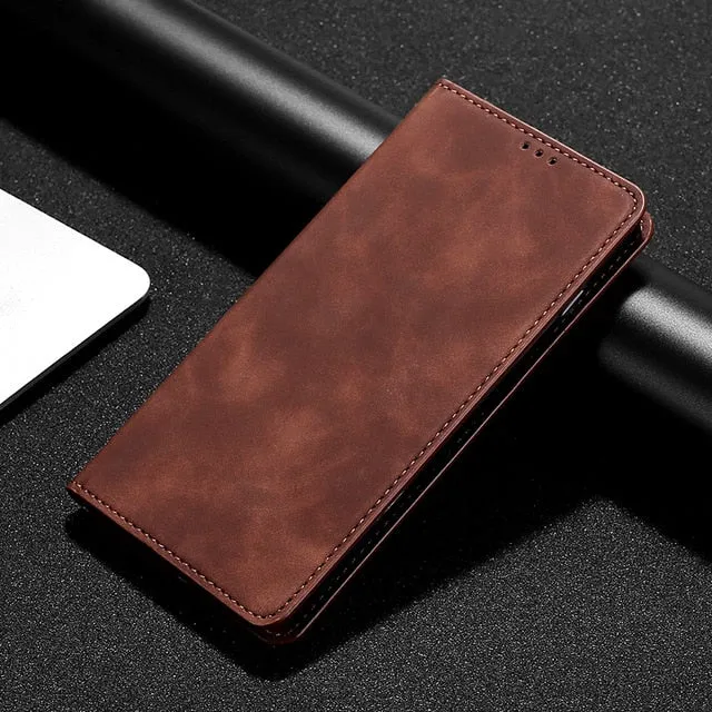 For Samsung Galaxy A01 Case Luxury Flip PU Leather Wallet Magnetic Adsorption Case For Samsung A01 A 01 A015F SM-A015F Phone Bag