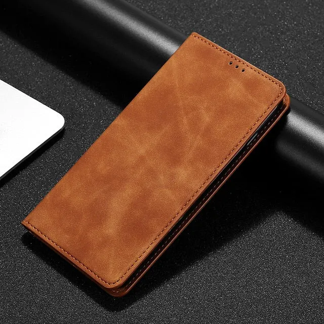 For Samsung Galaxy A01 Case Luxury Flip PU Leather Wallet Magnetic Adsorption Case For Samsung A01 A 01 A015F SM-A015F Phone Bag