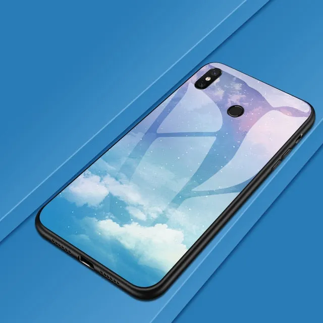 For Xiaomi Redmi K20 5 Plus S2 Note 4 4X 5 6 7 8 Pro 8T Colorful Glass Cover Phone Case For Xiaomi mi 8 9 SE A2 Lite 9T A3 Coque