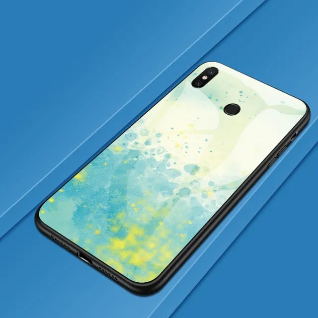 For Xiaomi Redmi K20 5 Plus S2 Note 4 4X 5 6 7 8 Pro 8T Colorful Glass Cover Phone Case For Xiaomi mi 8 9 SE A2 Lite 9T A3 Coque