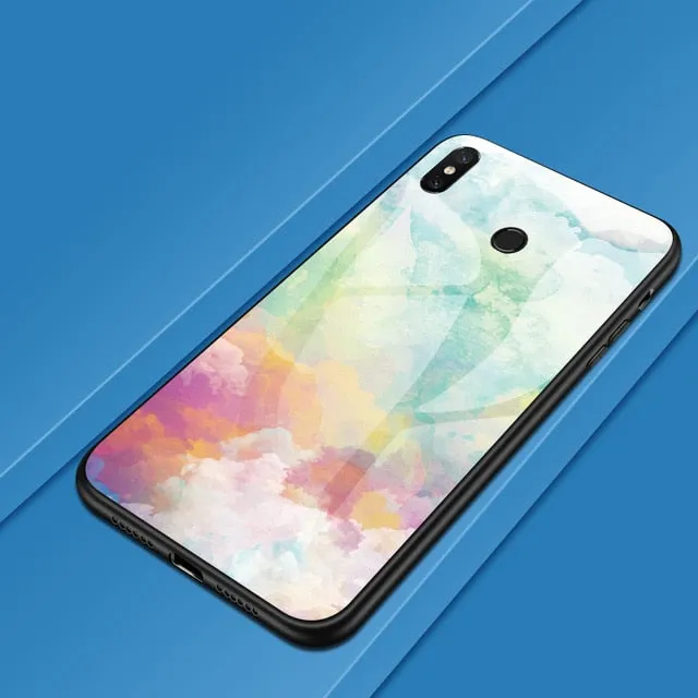For Xiaomi Redmi K20 5 Plus S2 Note 4 4X 5 6 7 8 Pro 8T Colorful Glass Cover Phone Case For Xiaomi mi 8 9 SE A2 Lite 9T A3 Coque