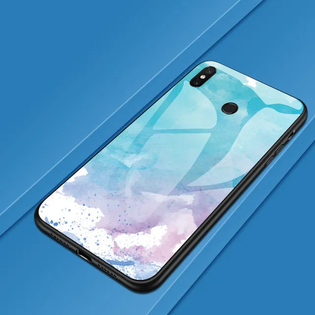 For Xiaomi Redmi K20 5 Plus S2 Note 4 4X 5 6 7 8 Pro 8T Colorful Glass Cover Phone Case For Xiaomi mi 8 9 SE A2 Lite 9T A3 Coque