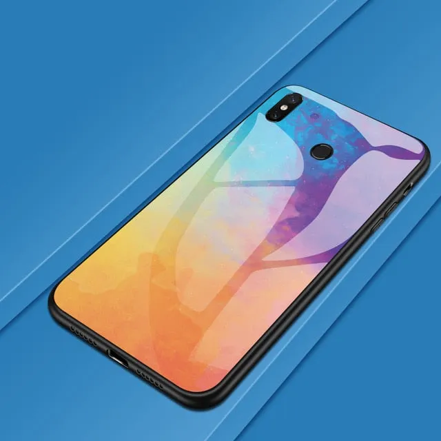 For Xiaomi Redmi K20 5 Plus S2 Note 4 4X 5 6 7 8 Pro 8T Colorful Glass Cover Phone Case For Xiaomi mi 8 9 SE A2 Lite 9T A3 Coque