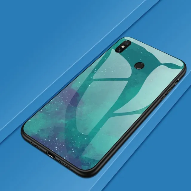 For Xiaomi Redmi K20 5 Plus S2 Note 4 4X 5 6 7 8 Pro 8T Colorful Glass Cover Phone Case For Xiaomi mi 8 9 SE A2 Lite 9T A3 Coque