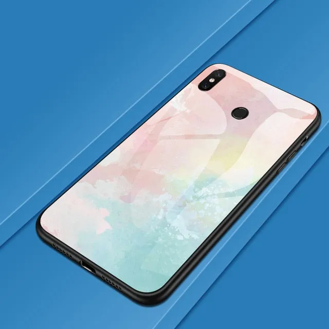 For Xiaomi Redmi K20 5 Plus S2 Note 4 4X 5 6 7 8 Pro 8T Colorful Glass Cover Phone Case For Xiaomi mi 8 9 SE A2 Lite 9T A3 Coque