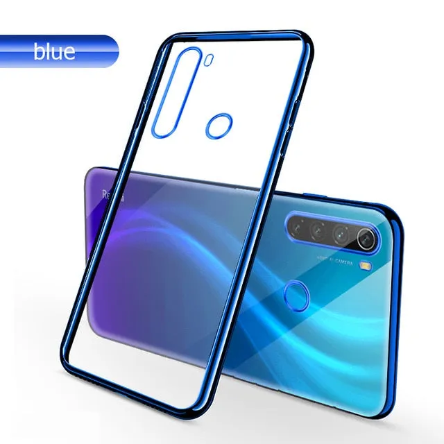 For Xiaomi Redmi Note 8 Pro Case Laser Plating Luxury TPU Soft Clear Cover Xiomi Xiaomi Mi Redmi Note 8 T 8T Note8 8A Phone Case