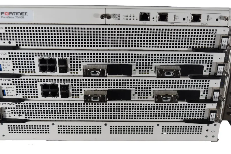 FortiGate 7040E Firewall | 2x FPM-7620E | 2x FIM-7910E | 4x Avago AFBR-8420Z