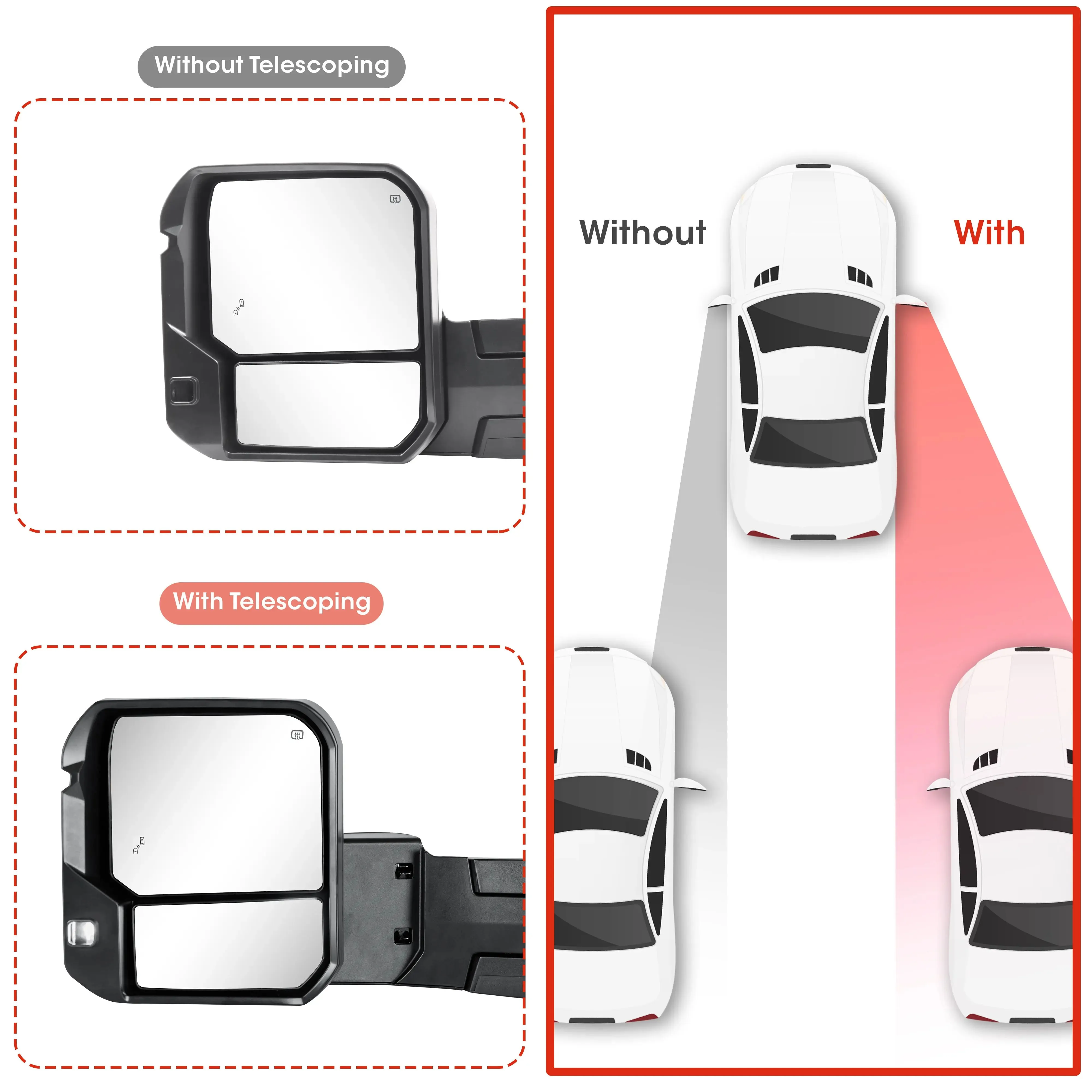 FP  Power Heated Towing Mirrors | 2022-2025 Toyota Tundra
