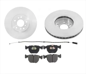 Front Brake Rotors & Ceramic Pads & Sensors For BMW X5 3.0L & 4.4L 2000-2006