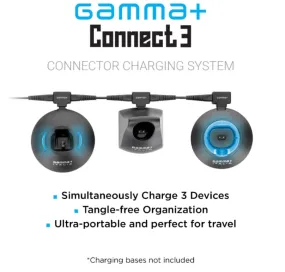 Gamma  Connect 3 – Barberhood Charging System, 2 Expansion Cords, Adapter