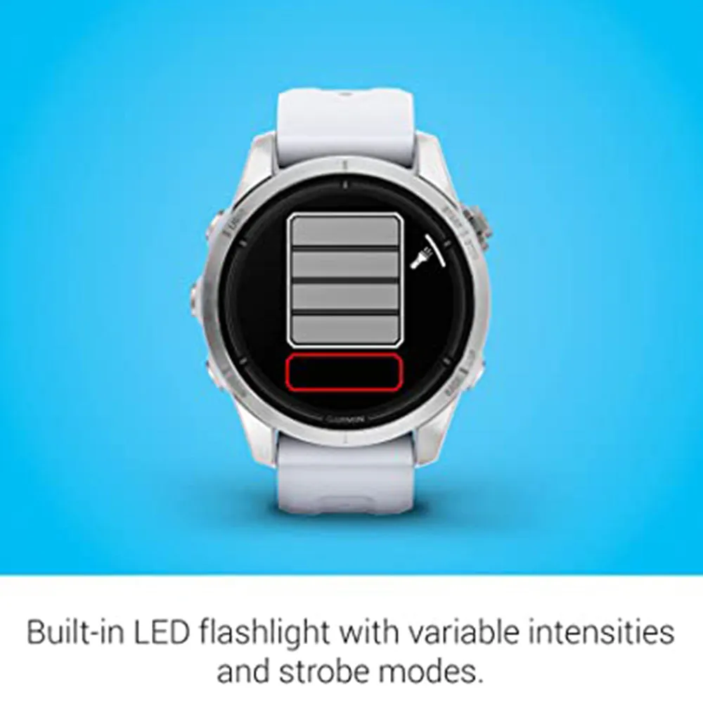 Garmin epix Pro (Gen 2) Standard Edition 42mm Whitestone Advanced Training Technology Built-in Flashlight High Performance Smartwatch - 010-02802-00