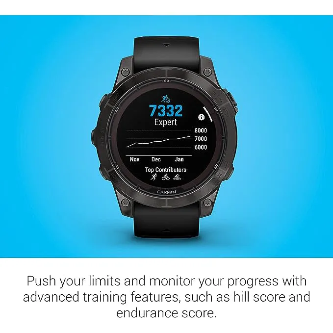Garmin fenix 7 Pro Sapphire Solar Built-in Flashlight Solar Charging Capability Black Multisport GPS Smartwatch - 010-02777-10