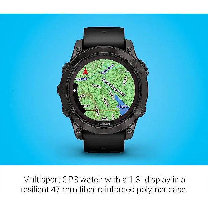 Garmin fenix 7 Pro Sapphire Solar Built-in Flashlight Solar Charging Capability Black Multisport GPS Smartwatch - 010-02777-10