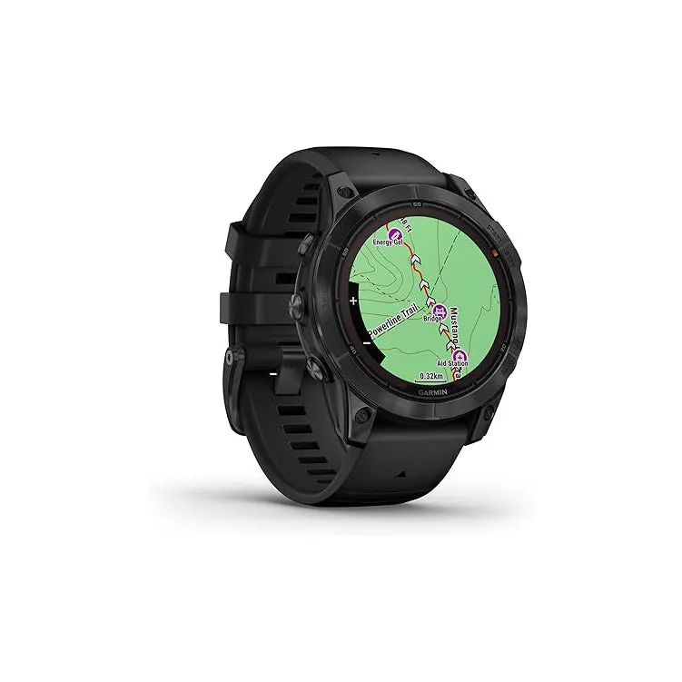 Garmin fēnix 7 Pro Men's Black Built-in Flashlight Solar Charging Capability Solar Edition (No Wi-Fi) Multisport GPS Smartwatch - 010-02777-02