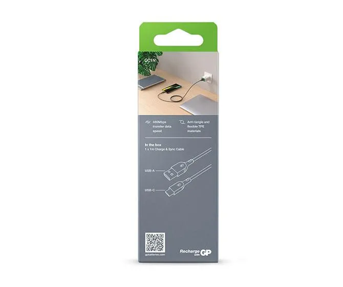 GP 1 metre USB-A to USB-C Charge & Sync Cable CC1N
