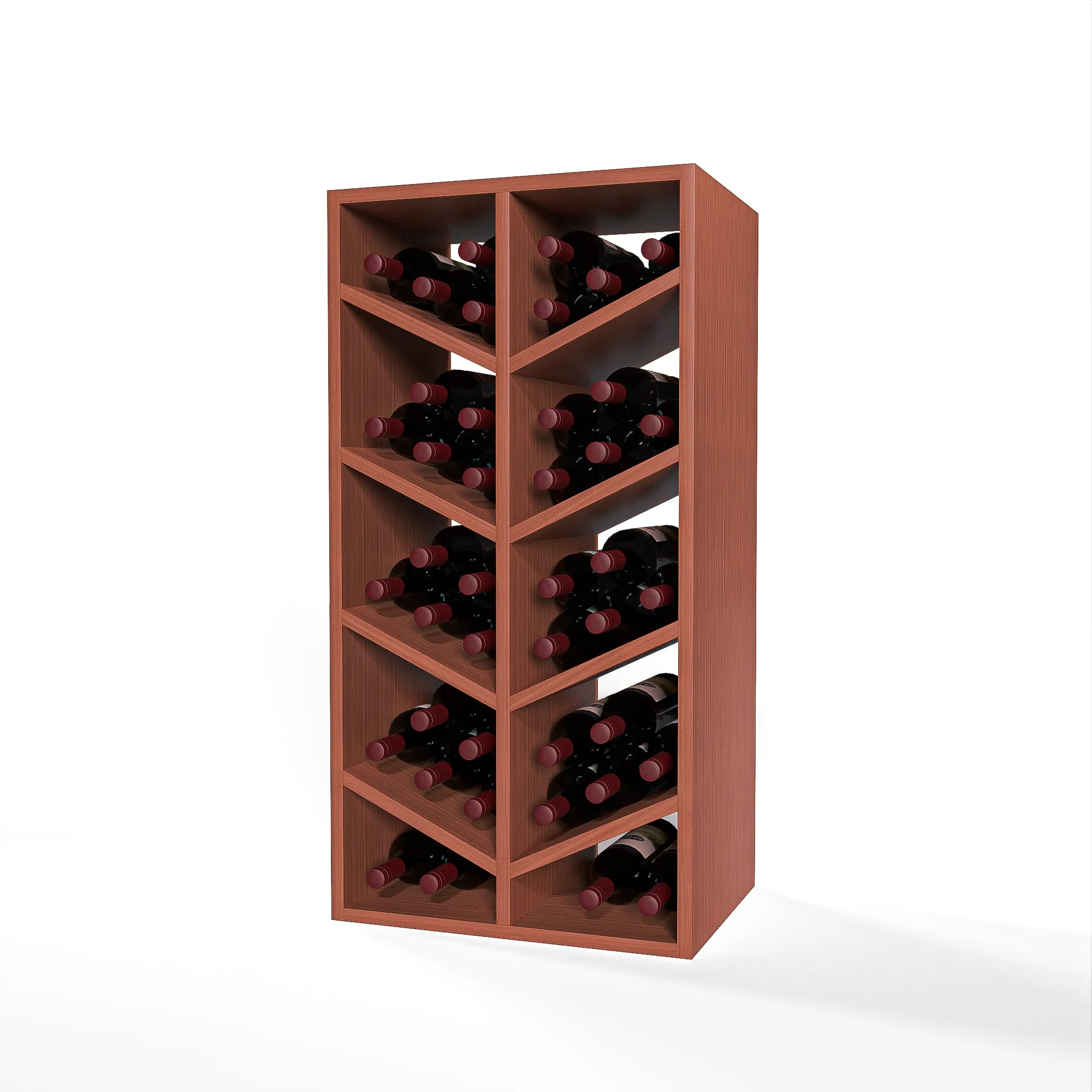 GrandCellar™ - 4 Column Full-Depth Chevron Wine Bin - 36"