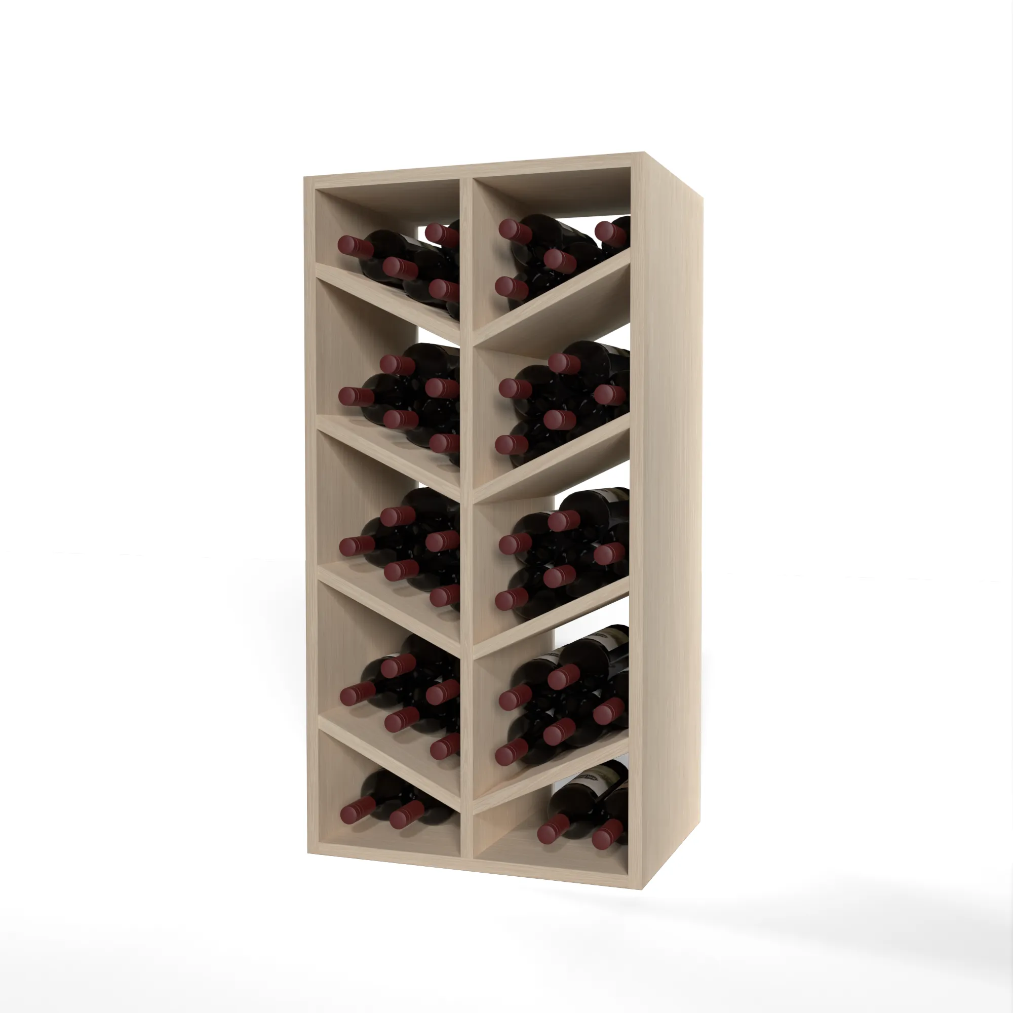 GrandCellar™ - 4 Column Full-Depth Chevron Wine Bin - 36"