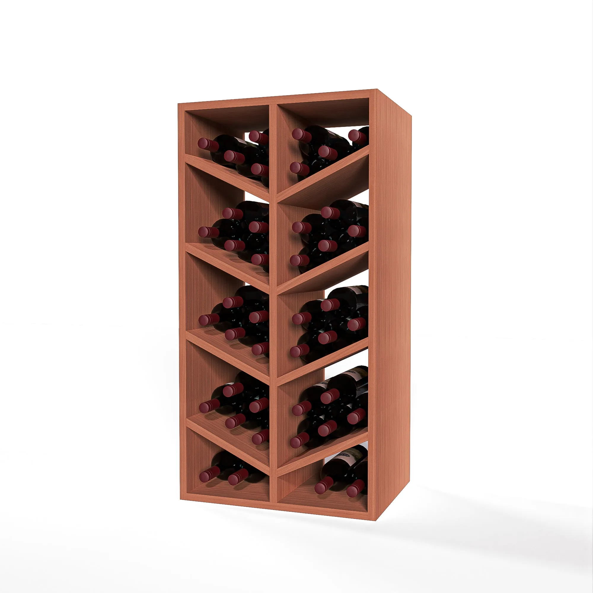 GrandCellar™ - 4 Column Full-Depth Chevron Wine Bin - 36"