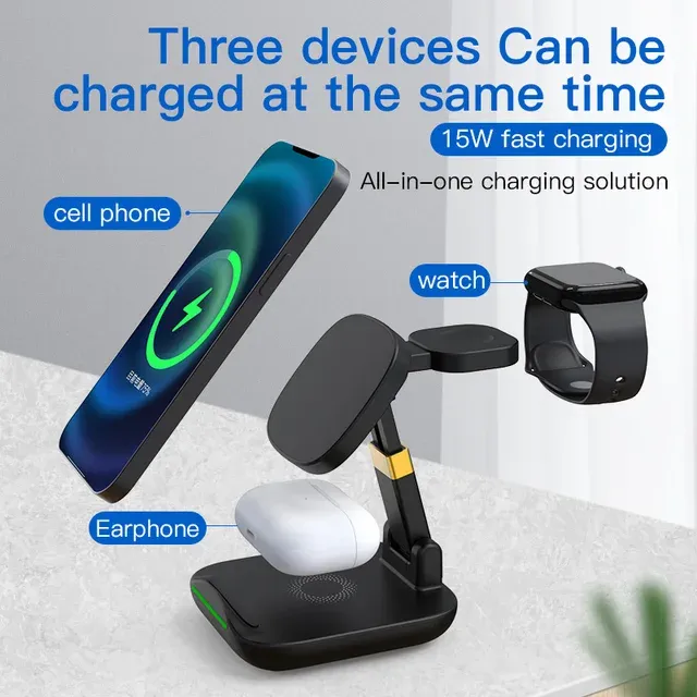 GREEN LION 3 IN 1 FOLDABLE WIRELESS CHARGER