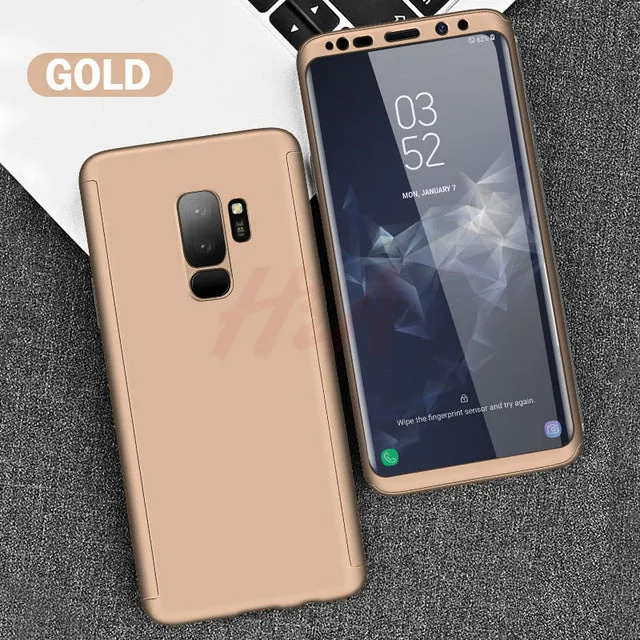 H&A Luxury 360 Full Cover Phone Case For Samsung Galaxy S10 S9 S8 Plus S7 Edge Note 9 8 10 Shockproof Cover S10 lite Fundas Capa