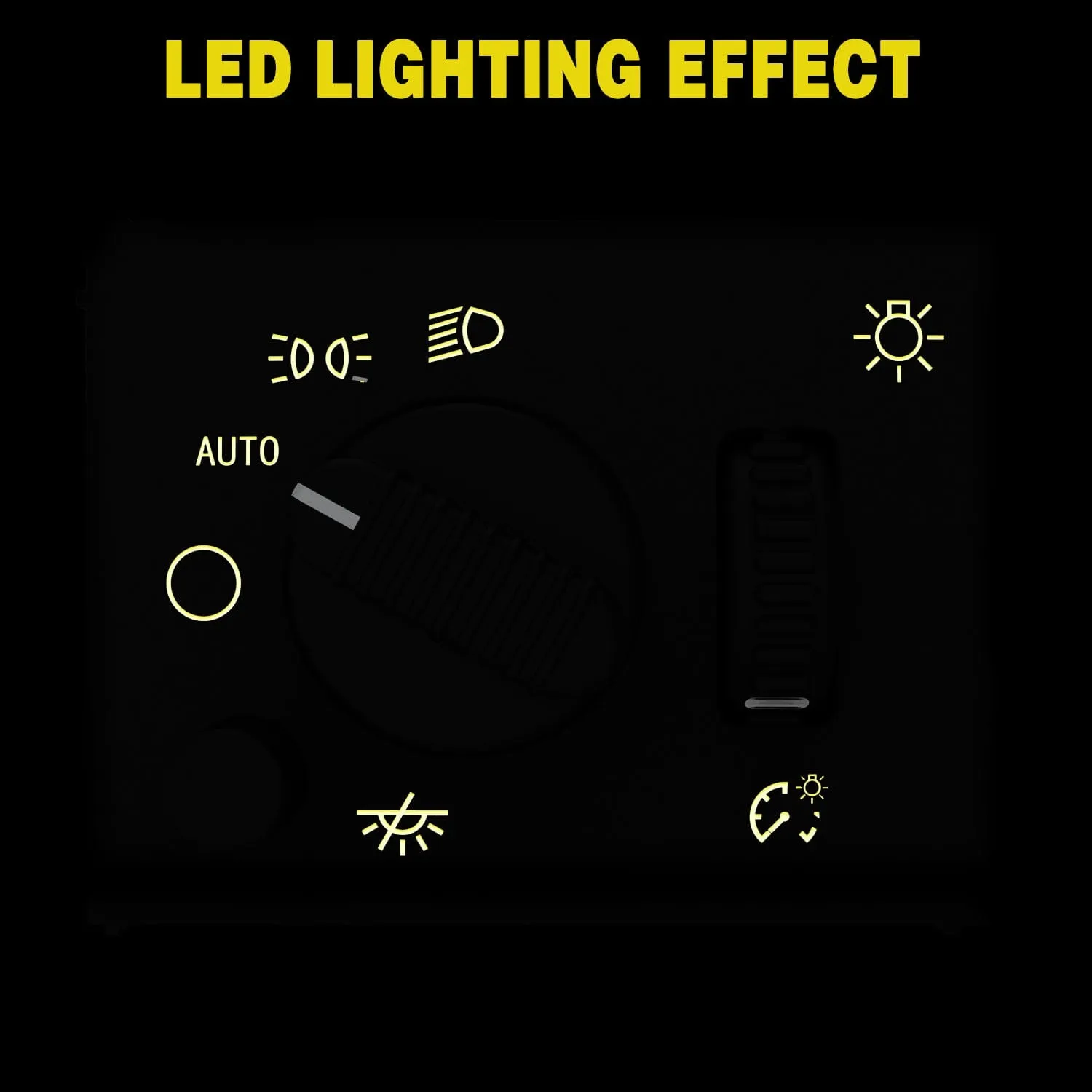 Headlight Dimmer Switch with Warm White LED Light Compatible with 2003-2007 Chevy Silverado 1500 2500 3500 2003-2006 GMC Sierra 1500 2500 Cadillac Escalade