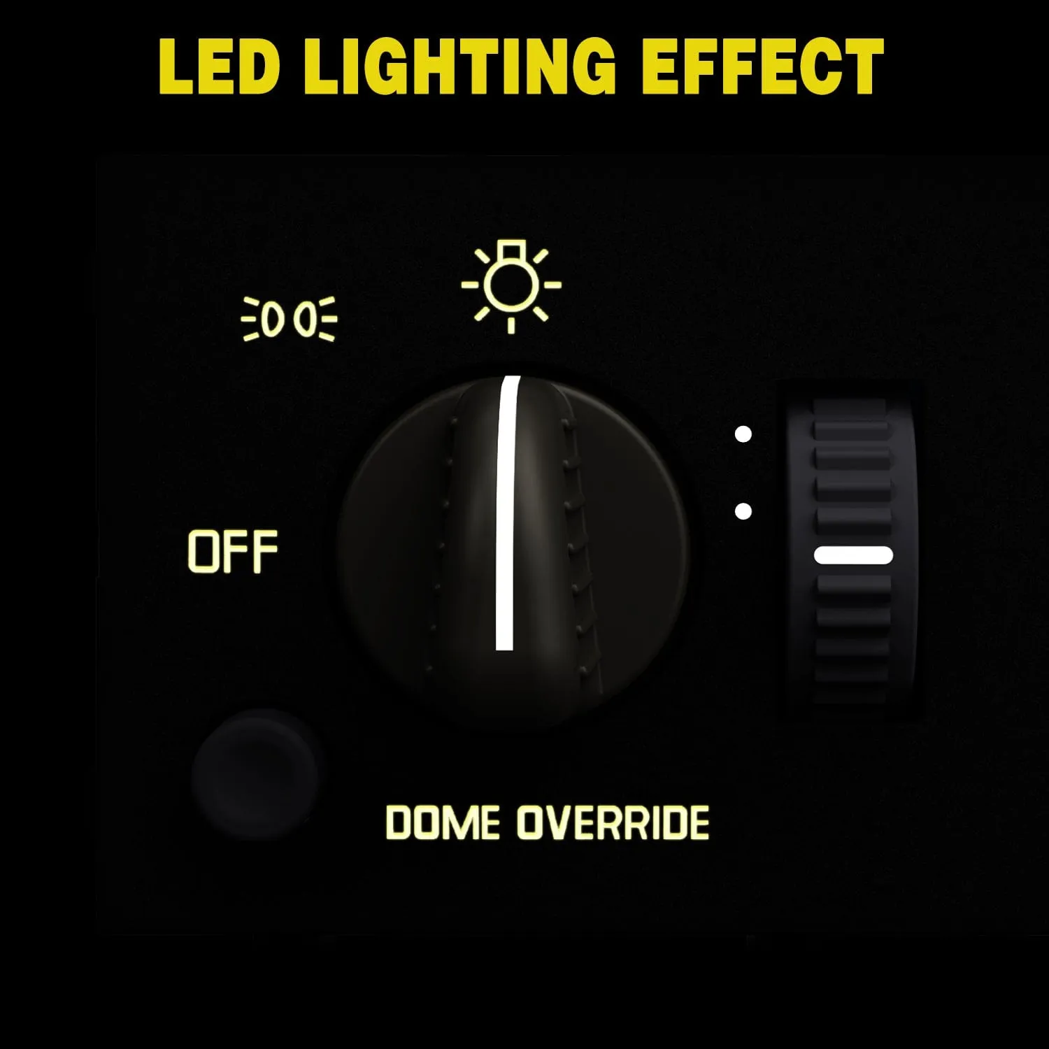 Headlight Dimmer Switch with Yellowish LED Light Compatible with 1995-1999 Chevy Silverado 1500 Tahoe Astro 1995-1999 GMC Yukon 1999-2000 Cadillac Escalade