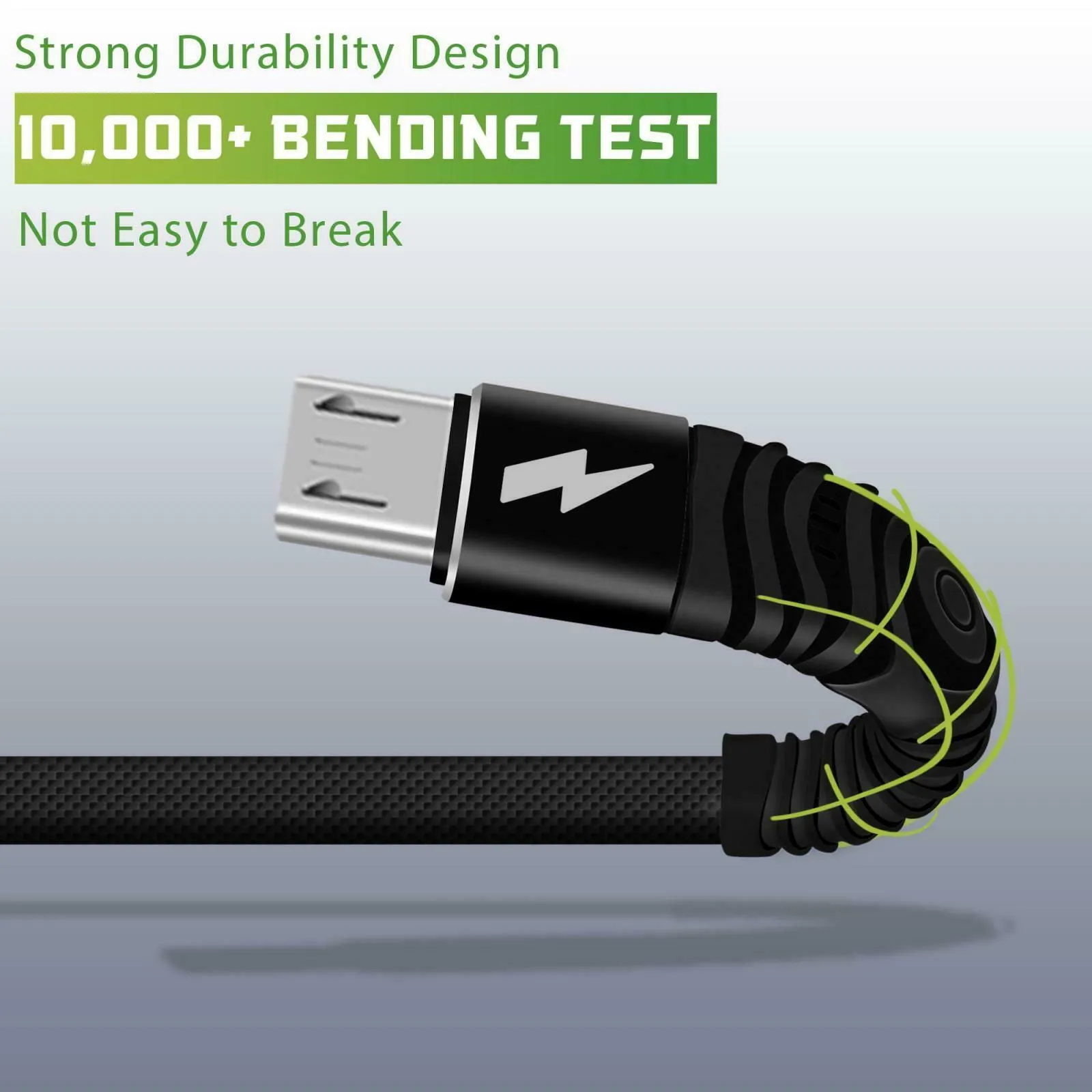 Heavy Duty Micro USB Charging Cable Braided Fast Phone Charger Lead