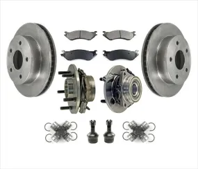 Hub Bearings U Joints BJ Rotors for 00 01 Ram 1500 Pick Up 4 Wheel Drive 4W ABS