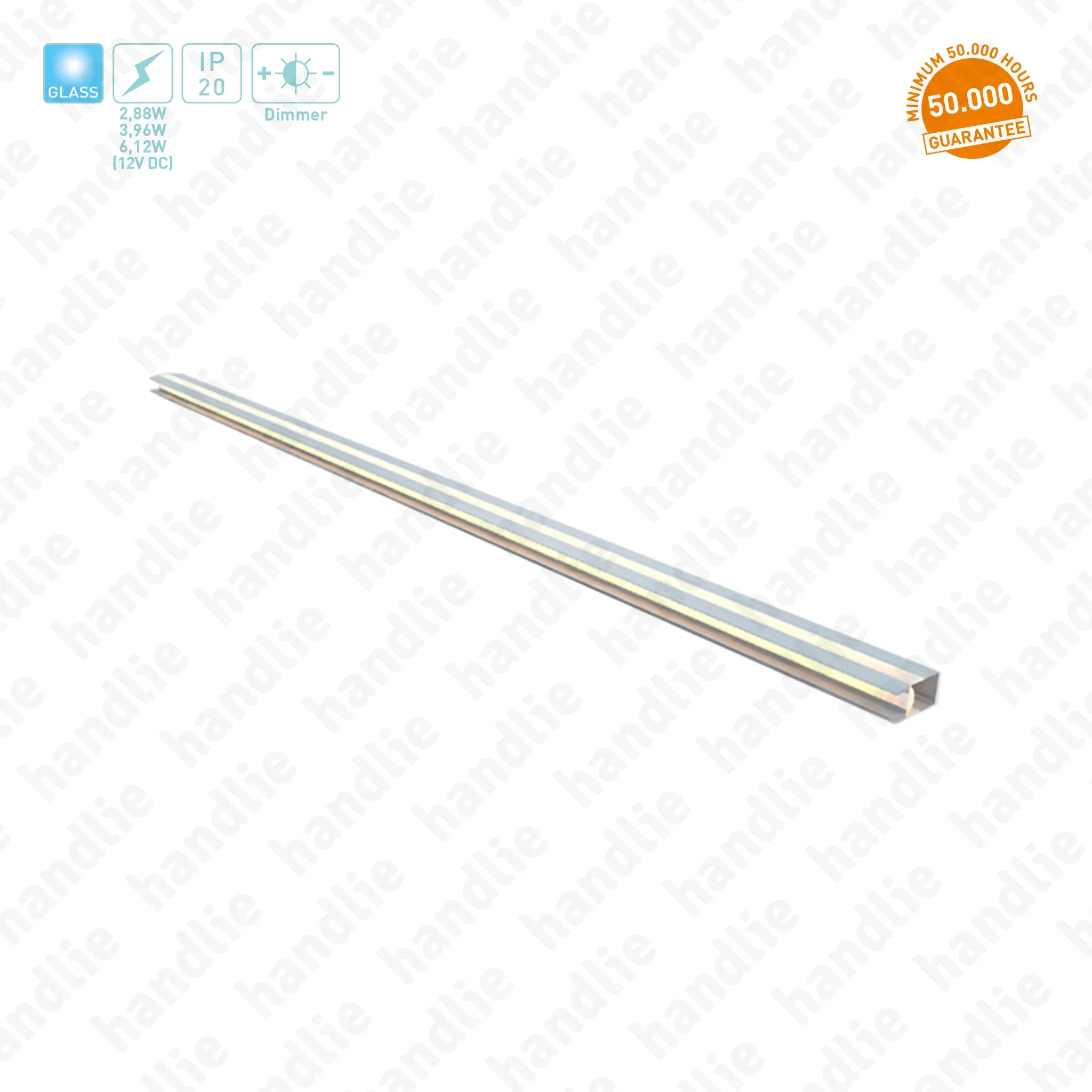 IL.105 - Perfil com LED para prateleiras em VIDRO / 12V