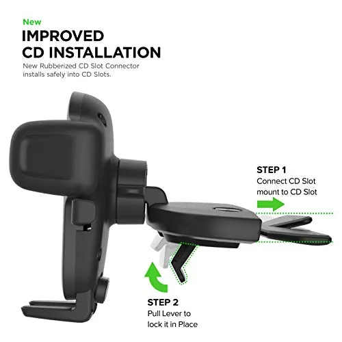 iOttie Easy One Touch 5 CD Slot Car Mount Phone Holder for iPhone, Samsung, Moto, Huawei, Nokia, LG, Smartphones