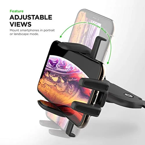 iOttie Easy One Touch 5 CD Slot Car Mount Phone Holder for iPhone, Samsung, Moto, Huawei, Nokia, LG, Smartphones